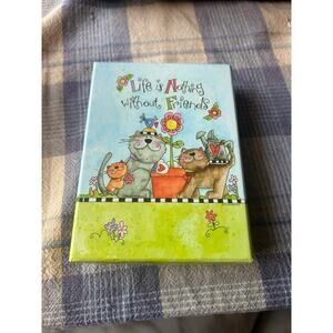 Thank you friend cat lover 13 cards artwork by patte Jensen colorful